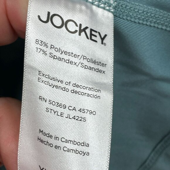Jockey XXL Womens Teal Full-Zip Jacket With Thumb Holes Stretch Fabric NWT 6543 - Picture 6 of 8